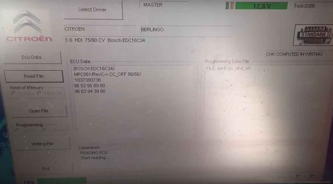 Read & Write CITROEN BERLINGO ECU EDC16c34 via OBDAuto Repair