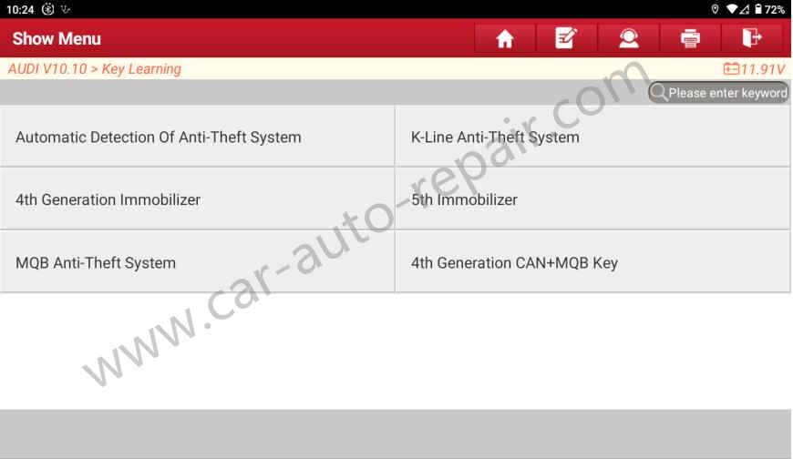 2014 Audi A8L Smart Key Programming by Launch X431 Pro (4)