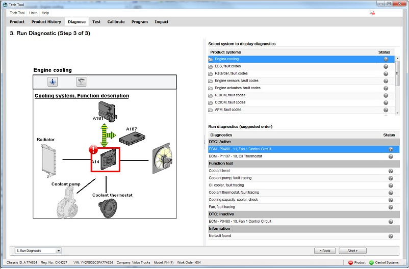 How to Use Volvo Techtool Start Vehicle Diagnose and Repair (9)