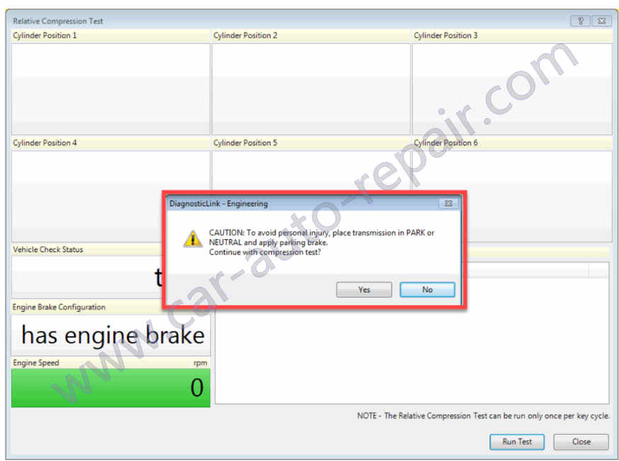 How to Perform Relative Cylinder Compression Test for Detroit GHG17 Engine (3)