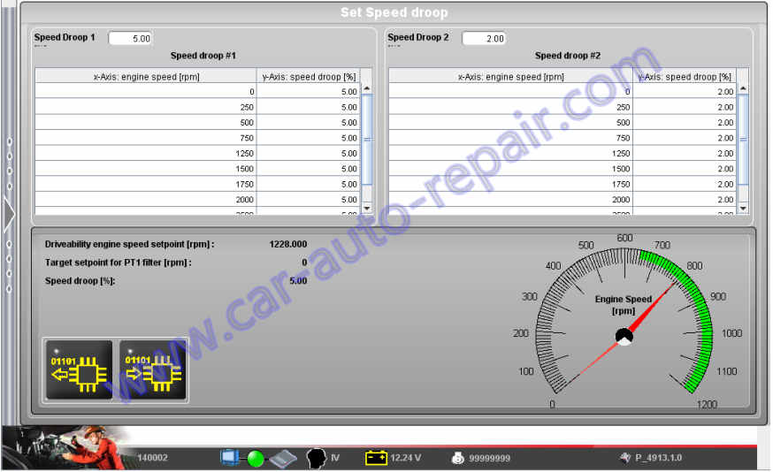 How to Use SerDia2010 to Set Speed Droop for Deutz Engine