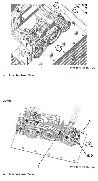 HITACHI EX5600 Air Conditioner Compressors Removal and Installation Guide (4)