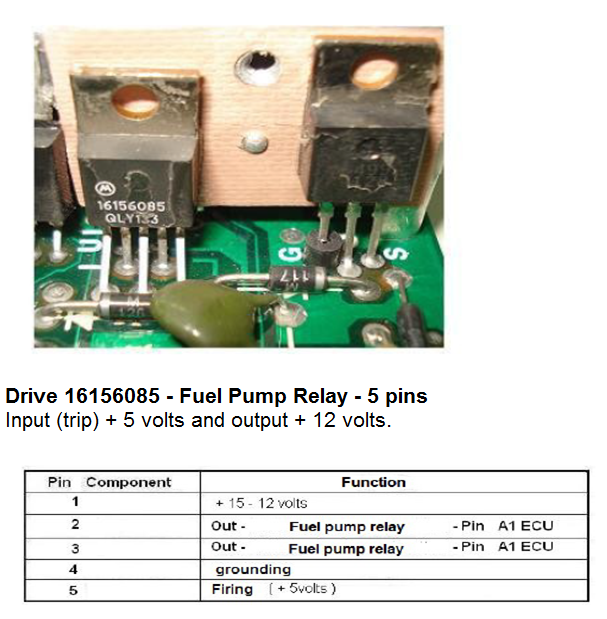 Monza, Kadett and Ipanema Multec 700 GM ECU Components Pinout (9)