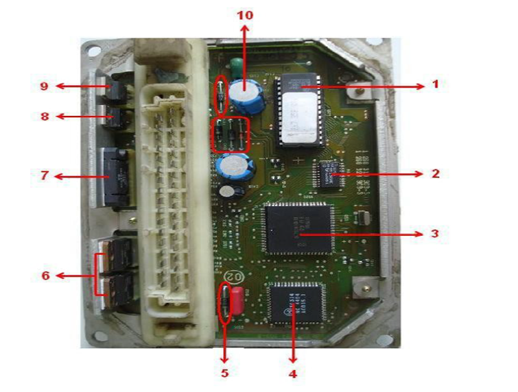 Motronic 1.7 Fiat ECU Pinout Component Diagram