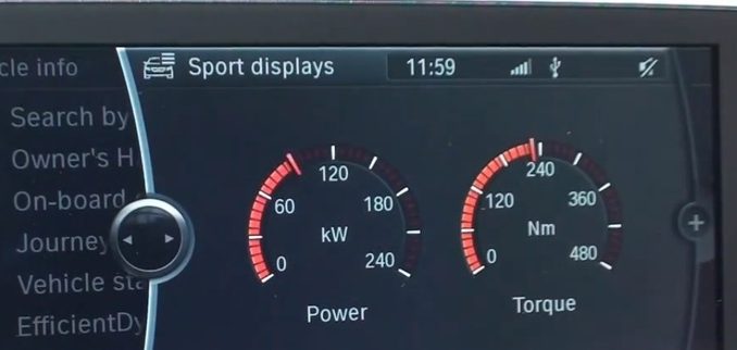 Bmw sport display