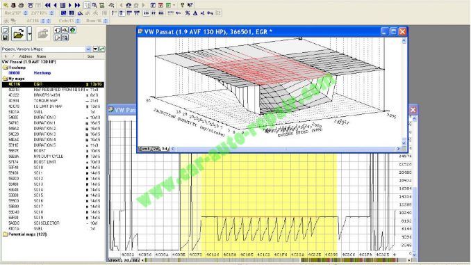 Winols Remap Exhaust Gas Recirculation (egr) Map In The Ecuauto Repair 