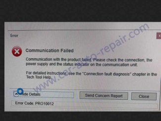 How to Solve Volvo Tech Tool Communication Failed Error PRO10012 (1)