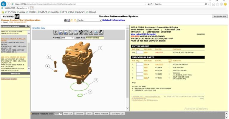 caterpillar stw sis et cbt service report 2011a